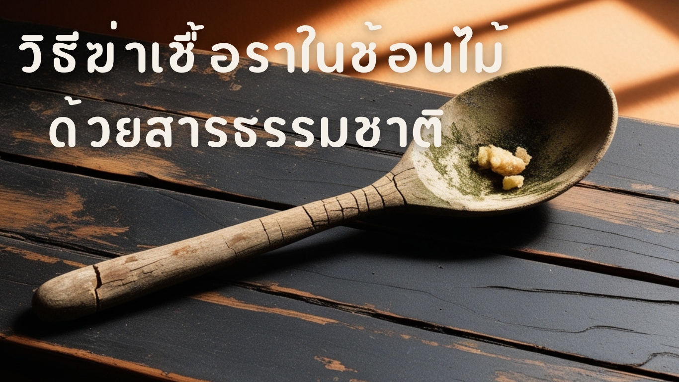 วิธีฆ่าเชื้อราในช้อนไม้ด้วยสารธรรมชาติ